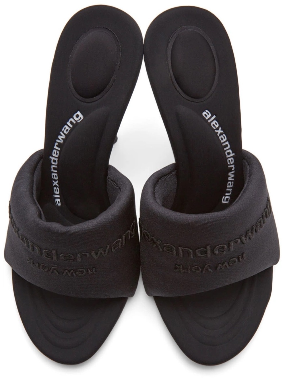 Alexander Wang Black Padded Slide Mules - Picture 7 of 12